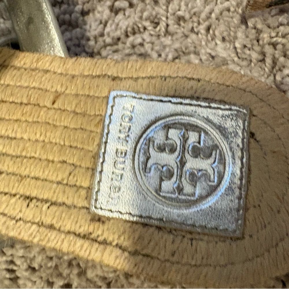 Tory Burch Silver Espadrille Sandals - Picture 5 of 5